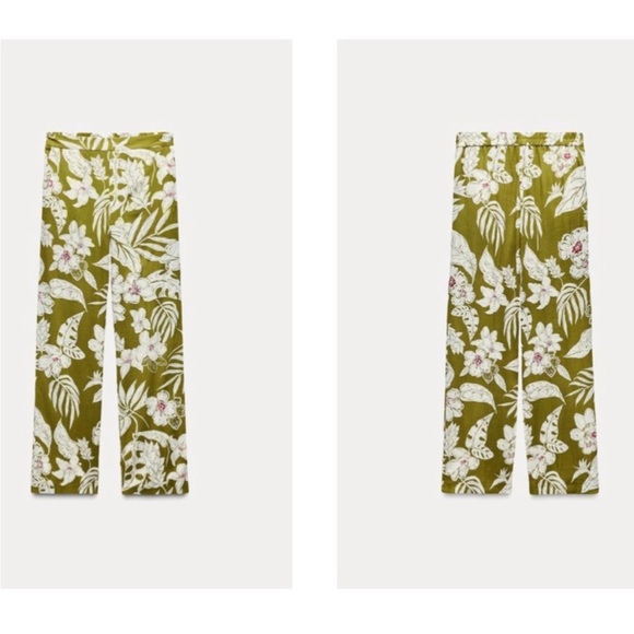 NWT Zara 2pc LINEN BLAZER + 
PANTS SIZE XS - Picture 7 of 16